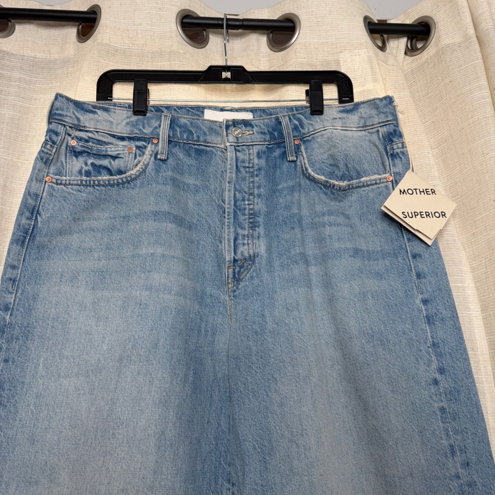 NWT Mother The Ditcher Roller Skimp Jeans Didnt I Warn You Button Fly Women's 33 - Picture 3 of 12